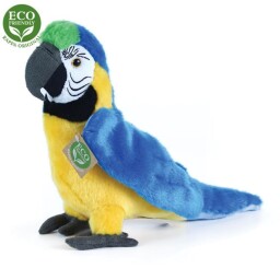 Rappa Plyšový papoušek modro-žlutý Ara Ararauna 24 cm